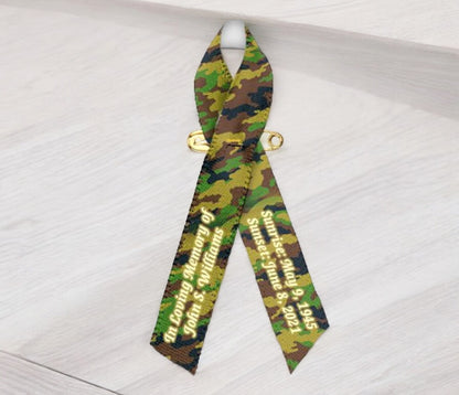 Camouflage Ribbon Personalized - Pack of 10