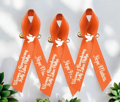 Leukemia Cancer Ribbon (Orange) - Pack of 10