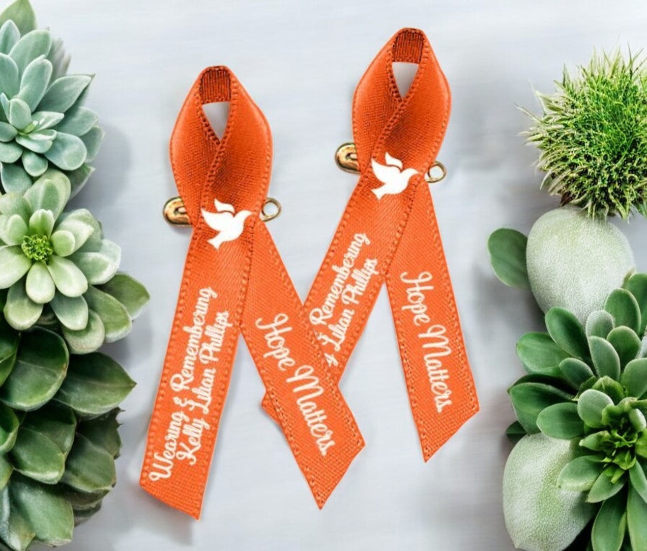 Leukemia Cancer Ribbon (Orange) - Pack of 10