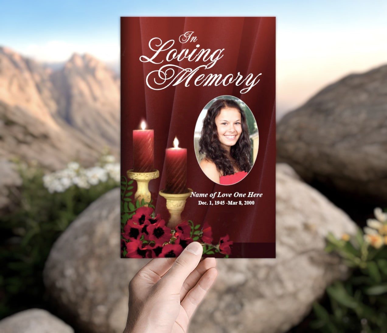 Candlelight Funeral Program Template