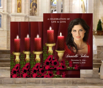 Candlelight Memorial Cards Done For You Design & Print (Pack of 50)