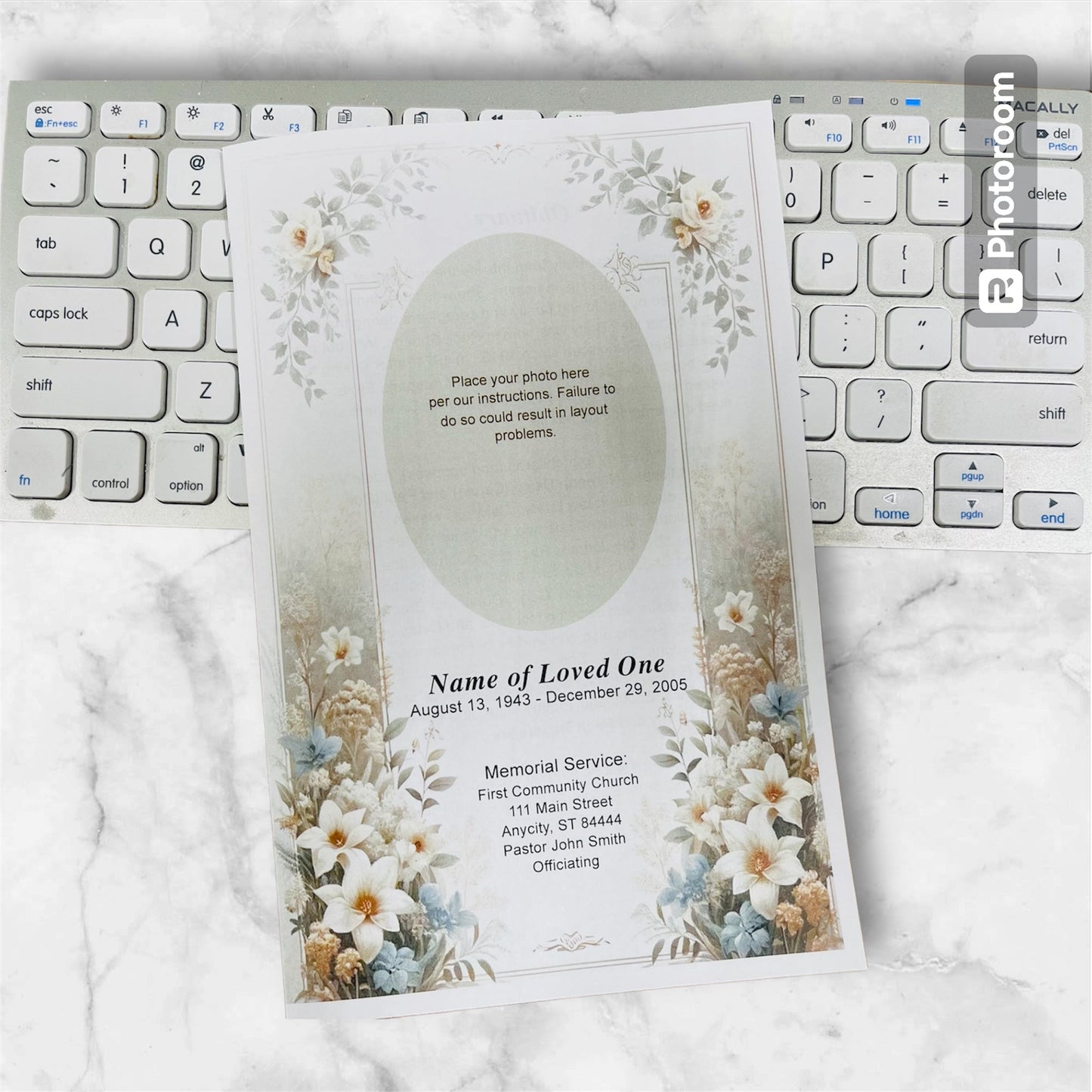 Capernum Funeral Program Template - The Funeral Program Site