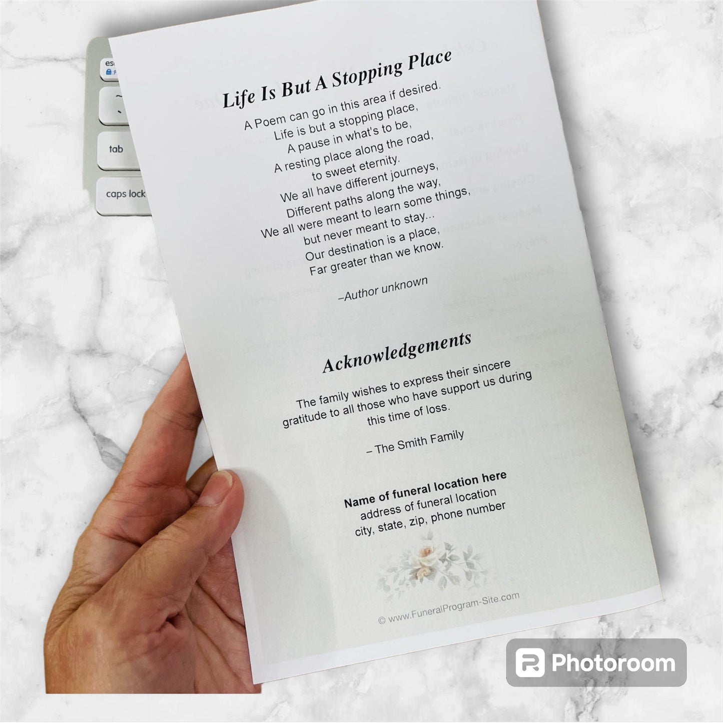 Capernum Funeral Program Template - The Funeral Program Site