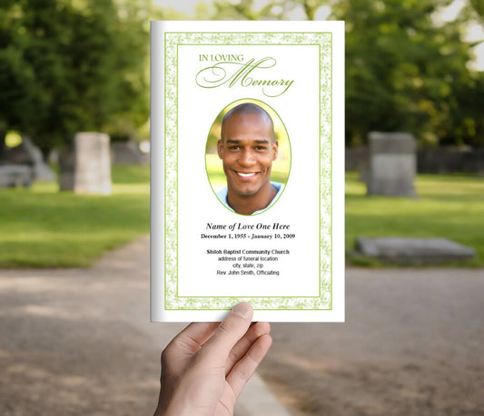 Caramel Funeral Program Template