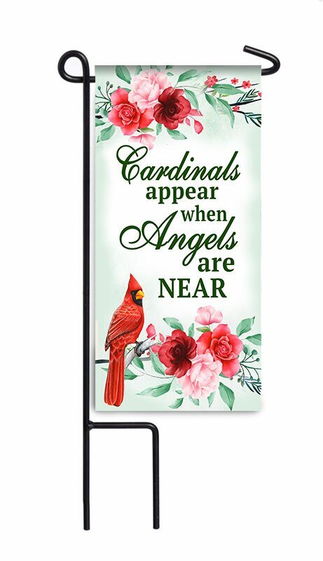 Cardinal Appears Memorial Garden or Cemetery Flag - The Funeral Program Site