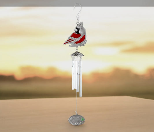 Memorial Wind Chime Pewter Cardinal