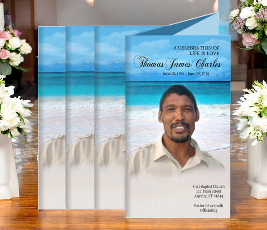 Caribbean Funeral Brochure Design & Print (Pack of 50) - The Funeral Program Site