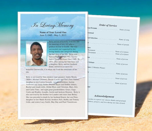 Caribbean Funeral Flyer Template - The Funeral Program Site