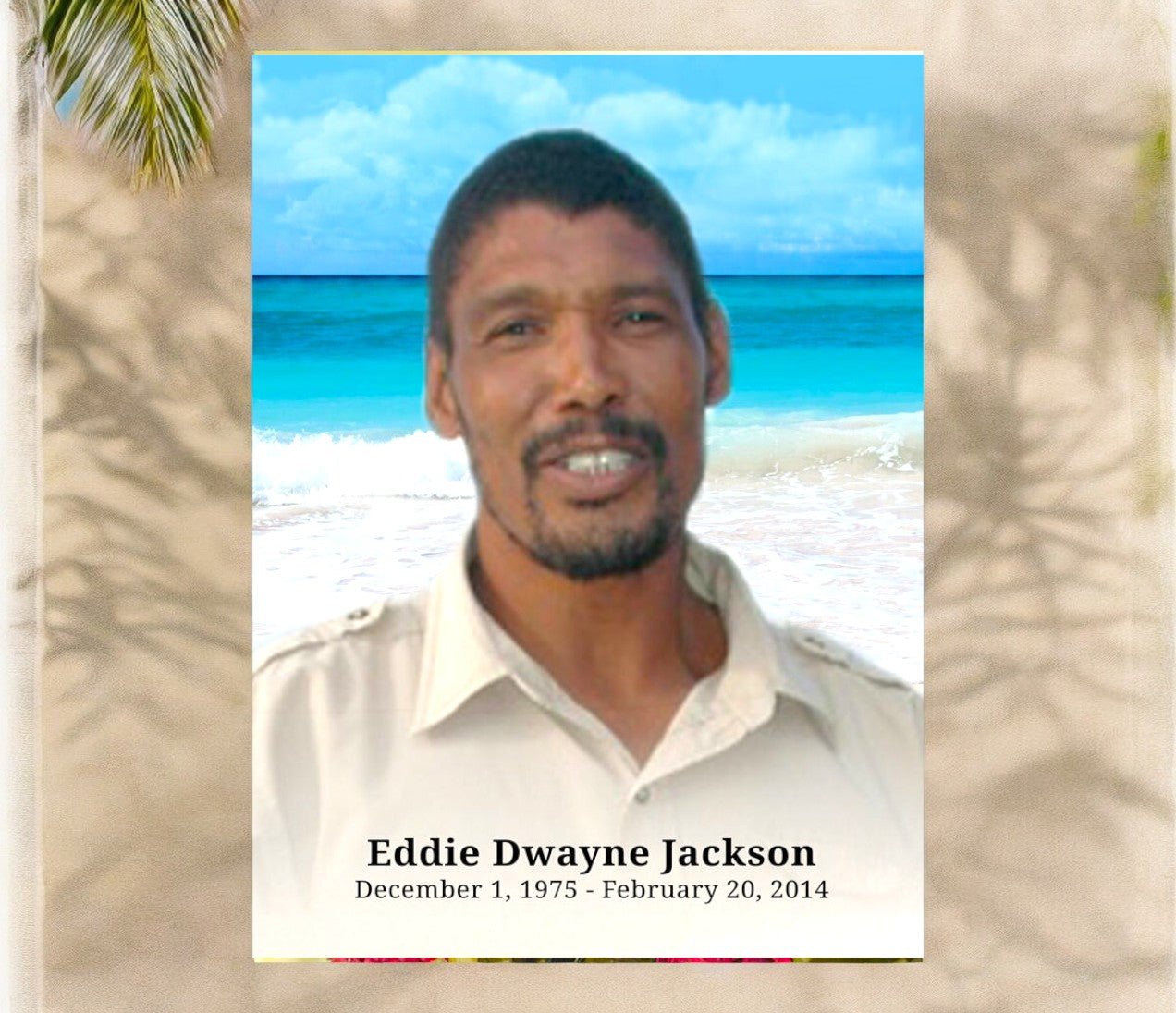 Caribbean Funeral Poster Memorial Portrait - The Funeral Program Site