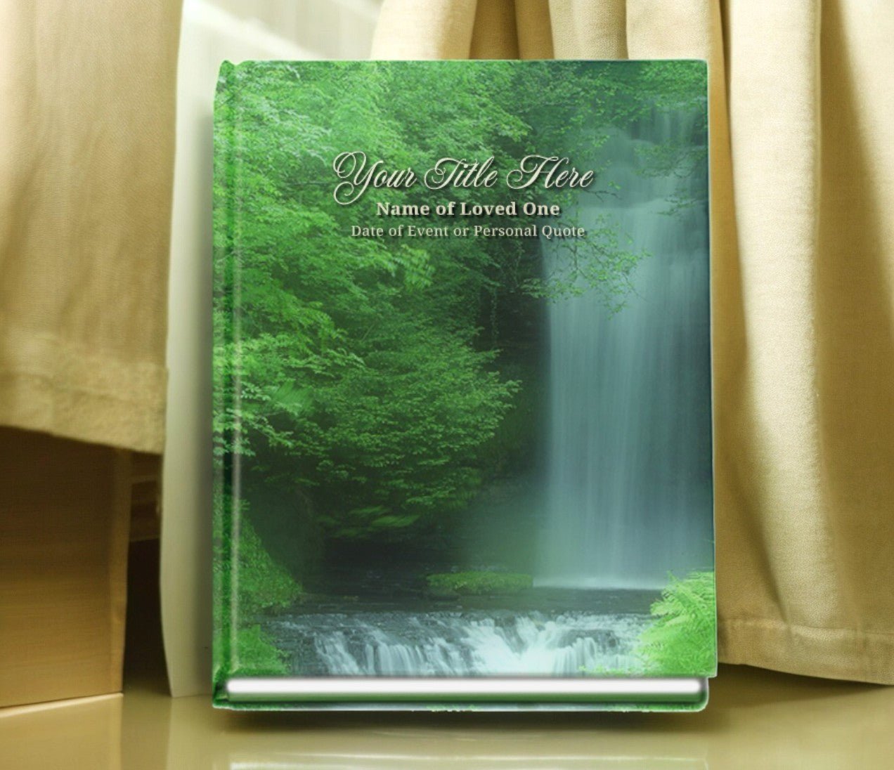 Cascade Perfect Bind Memorial Funeral Guest Book - The Funeral Program Site