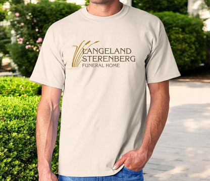 Casual Personalized T-Shirt With Screenprint Funeral Home Logo - The Funeral Program Site