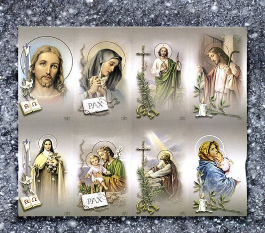 Catholic Mass Cards Tan Assorted Funeral Prayer Card Paper (Pack of 24) - The Funeral Program Site