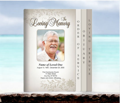 Ceasar 8-Sided Graduated Funeral Program Template