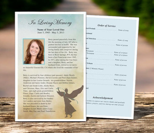 Celestial Funeral Flyer Template