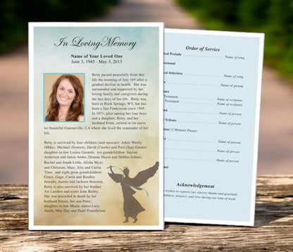 Celestial Funeral Flyer Template - The Funeral Program Site