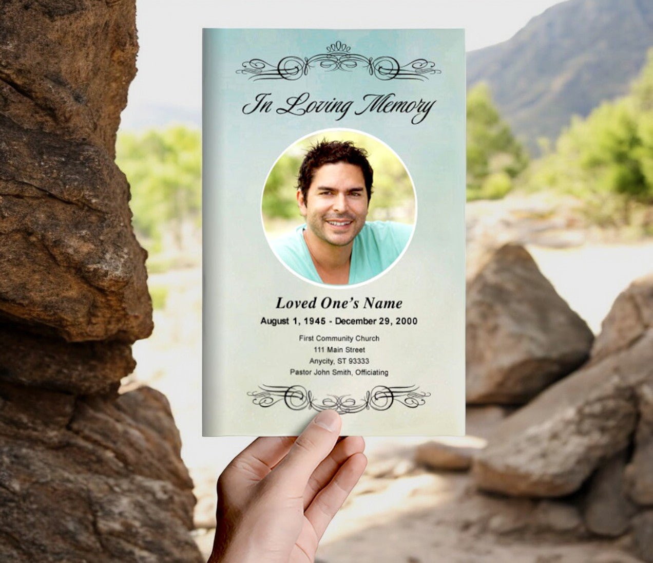 Celestial Funeral Program Template - The Funeral Program Site