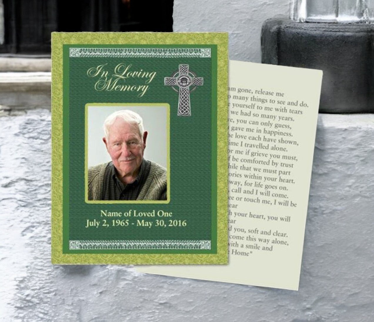 Celtic Small Memorial Card Template