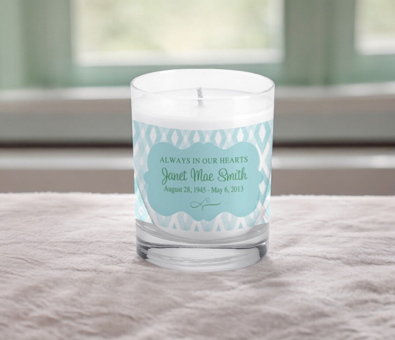 Charlotte Personalized Votive Memorial Candle - The Funeral Program Site