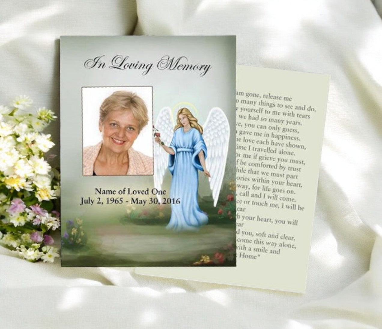 Charity Small Memorial Card Template