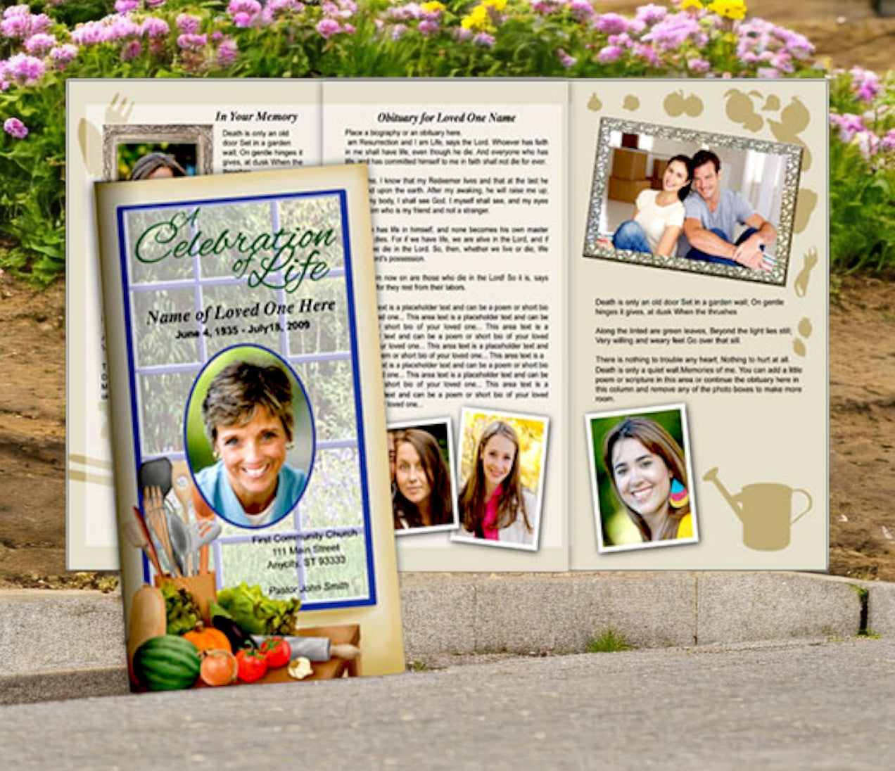 Chef TriFold Funeral Brochure Template