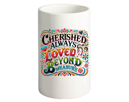 Cherished Always Ceramic Memorial Vase - The Funeral Program Site