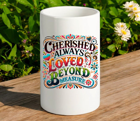 Cherished Always Ceramic Memorial Vase - The Funeral Program Site