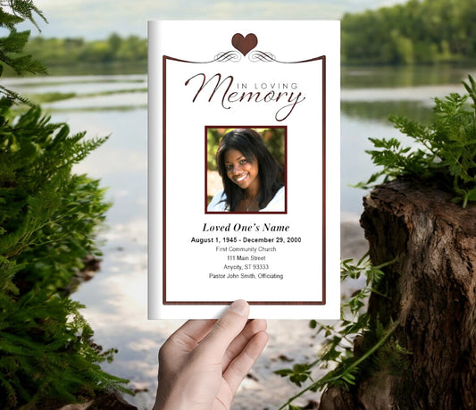 Cherish Funeral Program Template