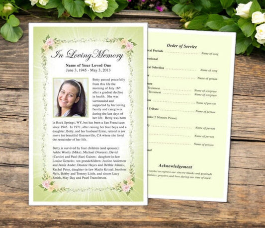 Christie Funeral Flyer Template - The Funeral Program Site