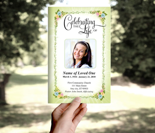 Christie Funeral Program Template