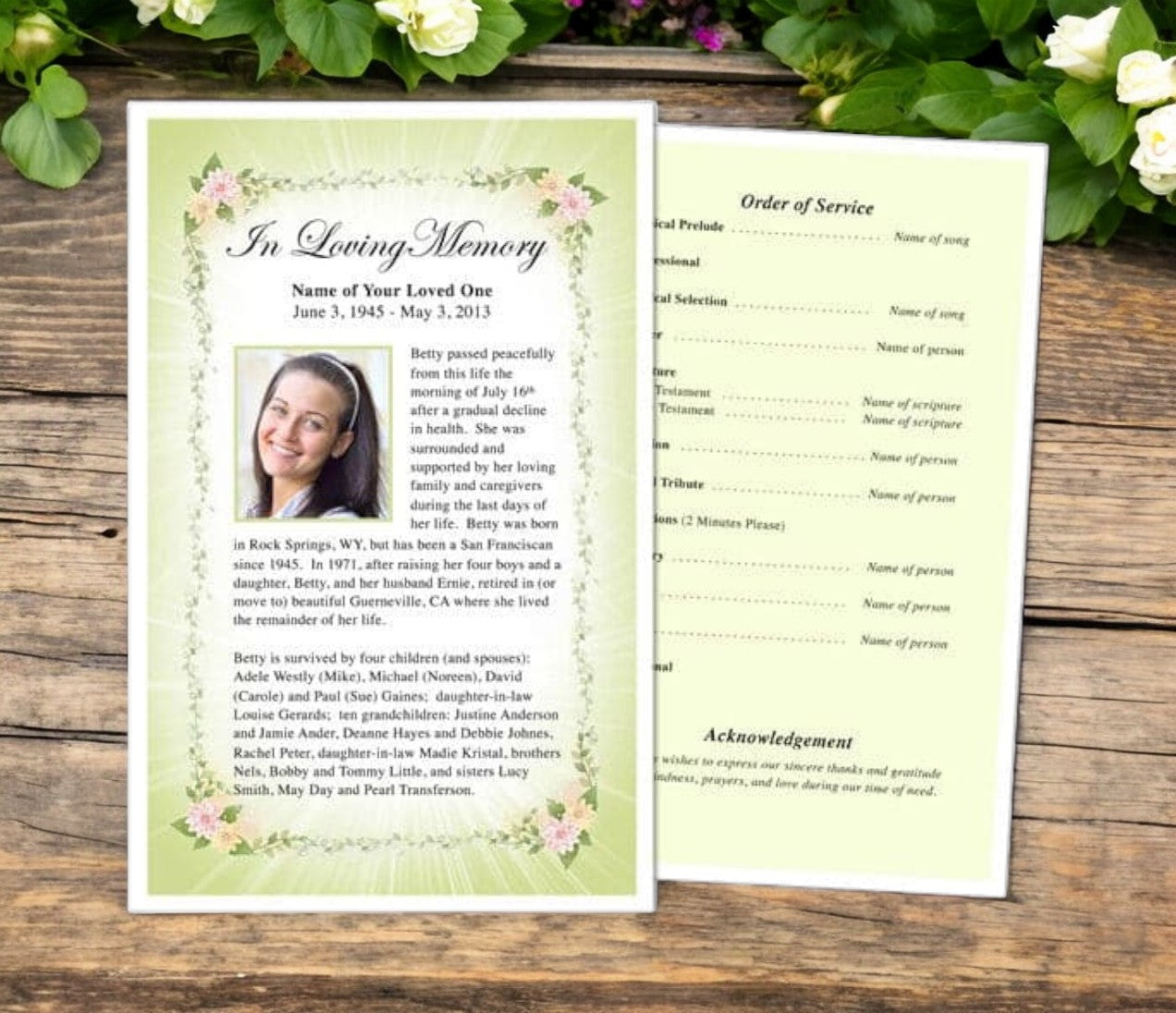 Christie Funeral Flyer Template