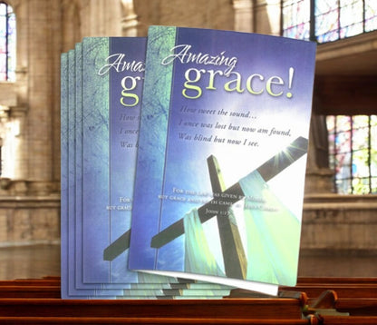 Amazing Grace Funeral Program Paper (Pack of 25)