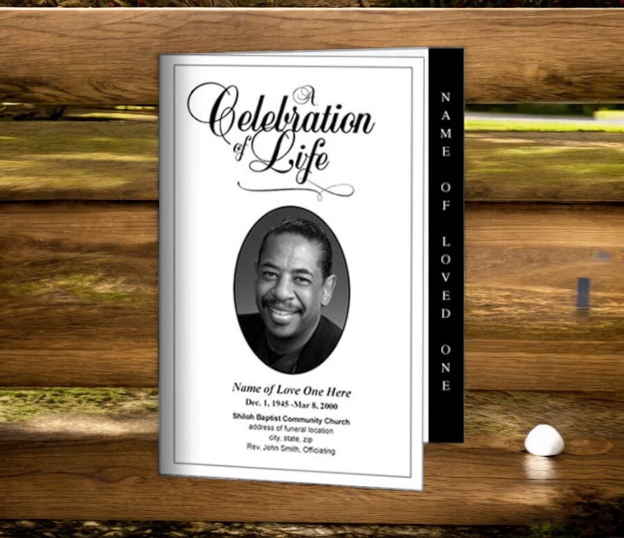 Classic 4 - Sided Graduated Funeral Program Template - The Funeral Program Site