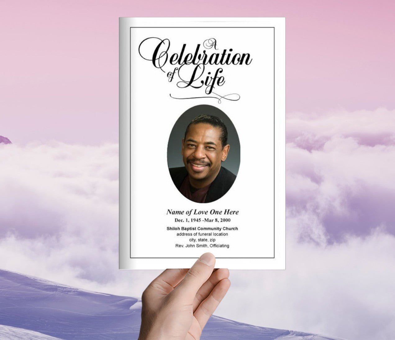 Classic Funeral Program Template - The Funeral Program Site