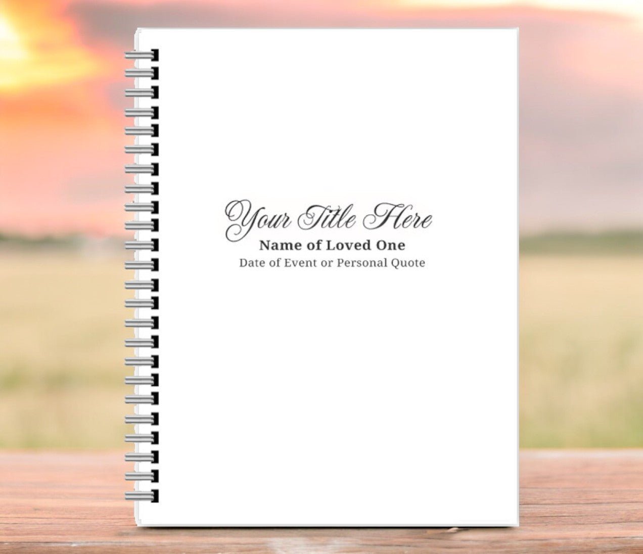 Classic Spiral Wire Bind Funeral Guest Registry Book - The Funeral Program Site