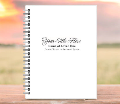 Classic Spiral Wire Bind Funeral Guest Registry Book - The Funeral Program Site