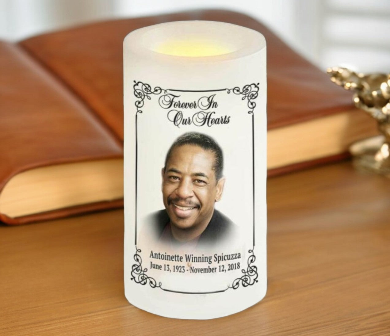 Signature Flameless LED Personalized Memorial Candle