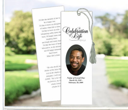 Classic Memorial Bookmark Template