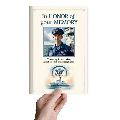 Coast Guard Funeral Program Template - The Funeral Program Site