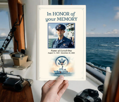 Coast Guard Funeral Program Template - The Funeral Program Site