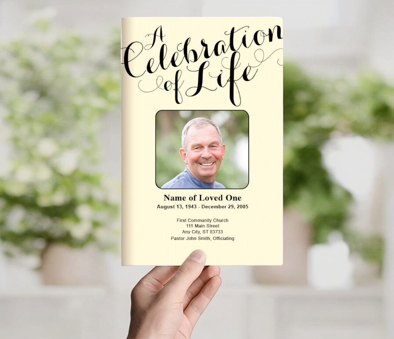 Celebration of Life Funeral Program Template