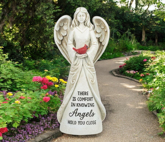 Comfort Cardinal Memorial Angel Figurine - The Funeral Program Site