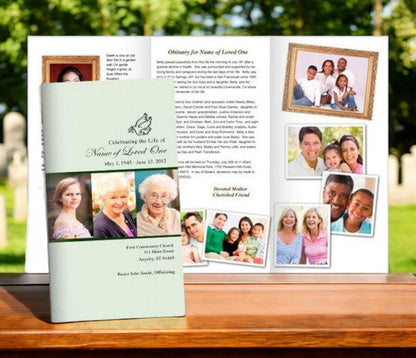 Contemporary Trifold Funeral Brochure Template