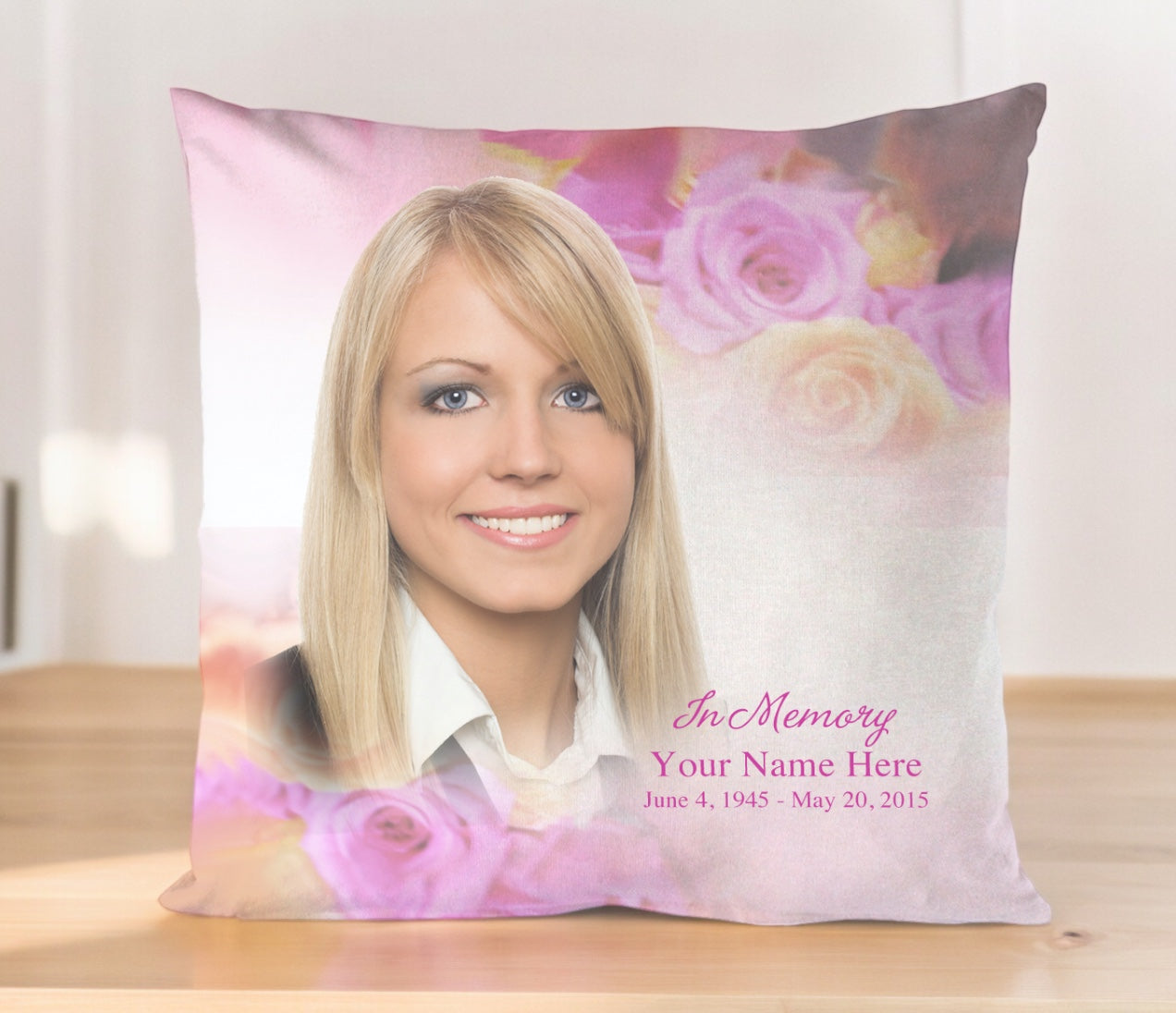 Coral In Loving Memory Memorial Pillow