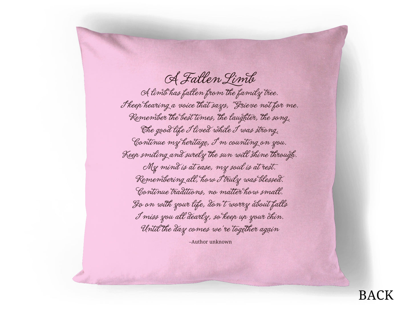 Coral In Loving Memory Memorial Pillow