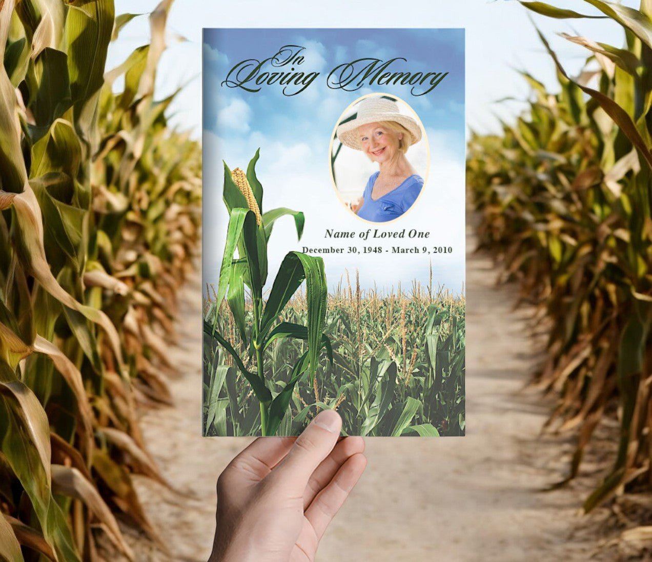 Cornfield Funeral Program Template - The Funeral Program Site