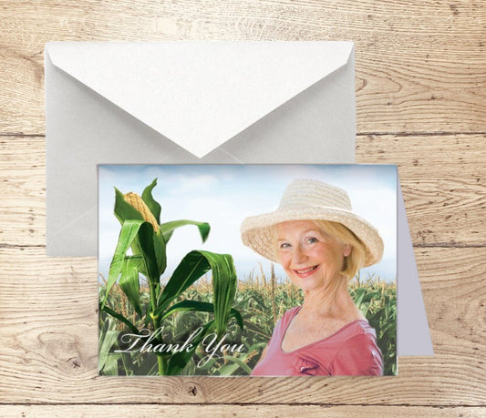 Cornfield Funeral Thank You Card Design & Print (Pack of 50) - The Funeral Program Site