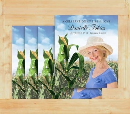 Cornfield Memorial Cards Done For You Design & Print (Pack of 50)