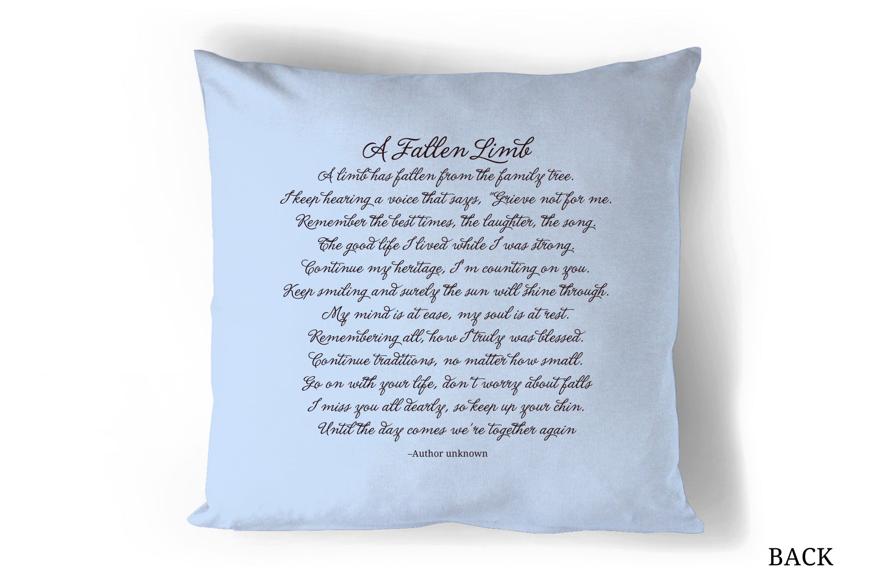 Country In Loving Memory Memorial Pillow - The Funeral Program Site