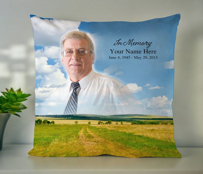 Country In Loving Memory Memorial Pillow - The Funeral Program Site