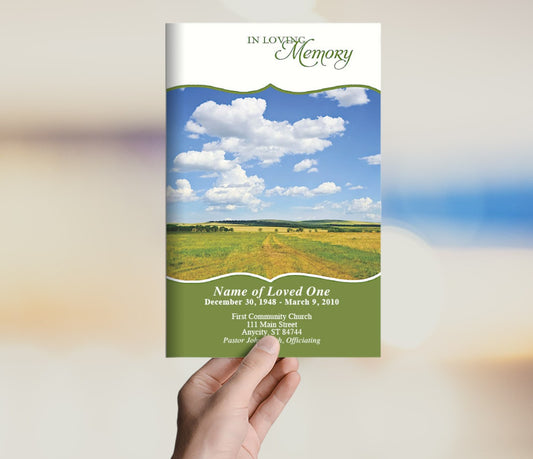 Country Funeral Program Template